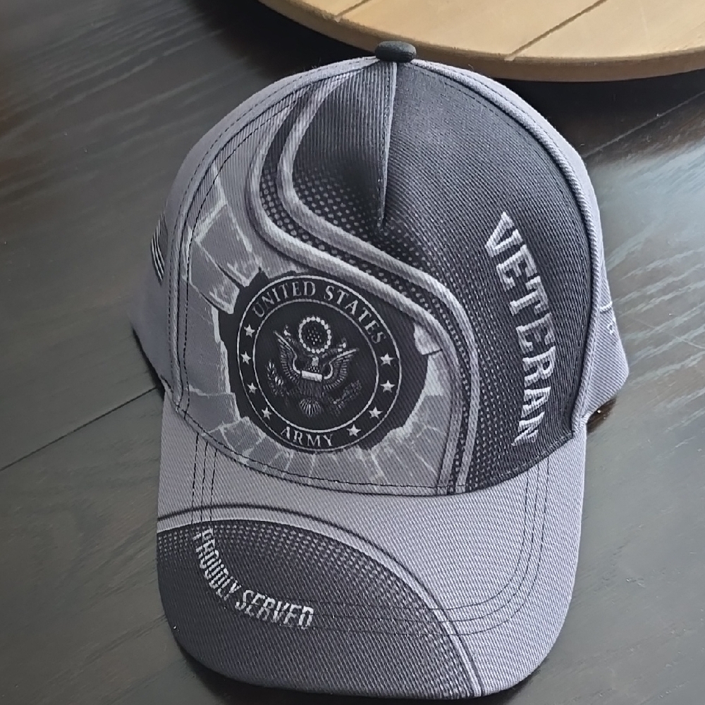 Gray Swim Cap with Emblem and Contrast Stitching